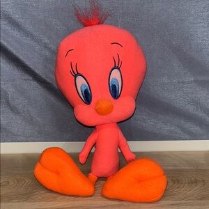 Warner Bros. Looney Tunes Tweety Pink and Orange fluorescent Plush